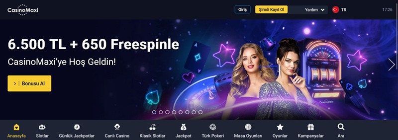 Casino ana sayfa tasarımı